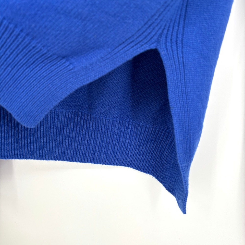 Celine Cashmere Crewneck Knit Sweater Blue Triomphe Logo Embroidered Pullover M - Picture 11 of 16